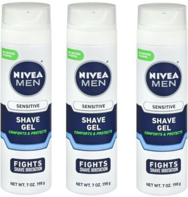 Nivea Men Sensitive Skin Shaving Gel 7oz (3 Pack)