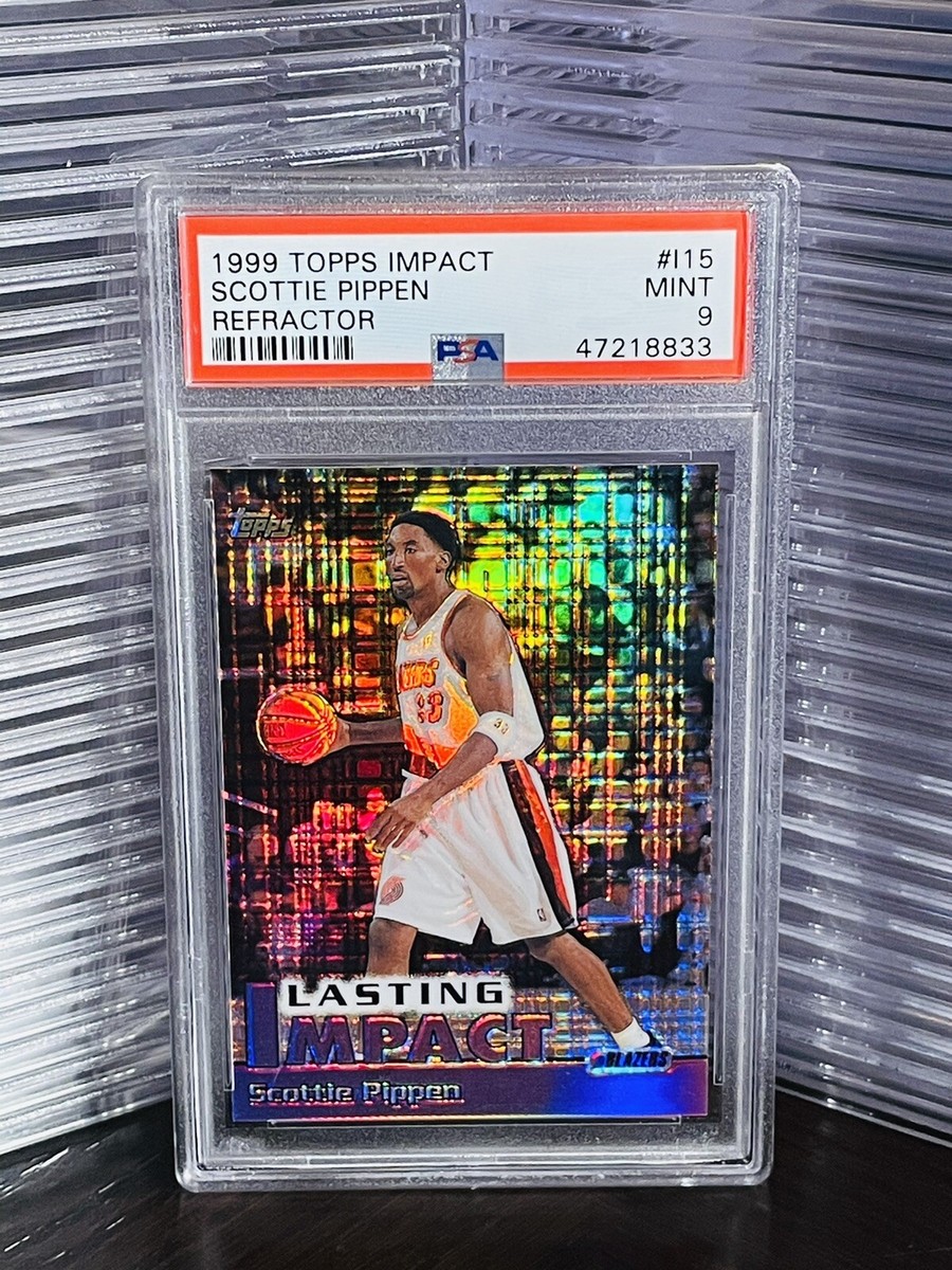 1999-00 Topps Impact Refractor Scottie Pippen Card #I15 PSA 9 MINT POP 2