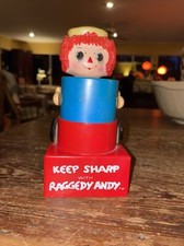 Vintage Mid Century Plastic Raggedy Andy Pencil Sharpener