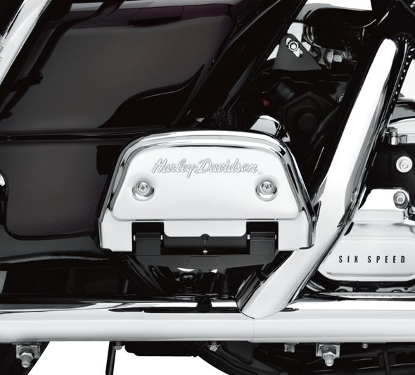 Harley-Davidson Script Passenger Footboard Covers Chrome 50782-91