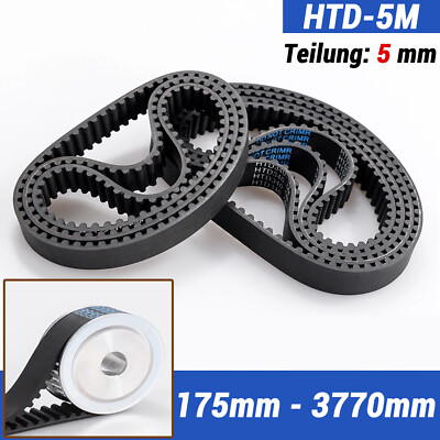 5M Zahnriemen 175-3770mm Closed Antriebsriemen 15mm Gummi Pulley Belt 5mm Abstan