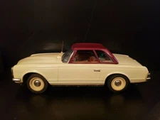 MERCEDES BENZ 230SL CONV. MATSUDAYA TIN BATT. OP. MODERN TOYS JAPAN VTG  1960'S 