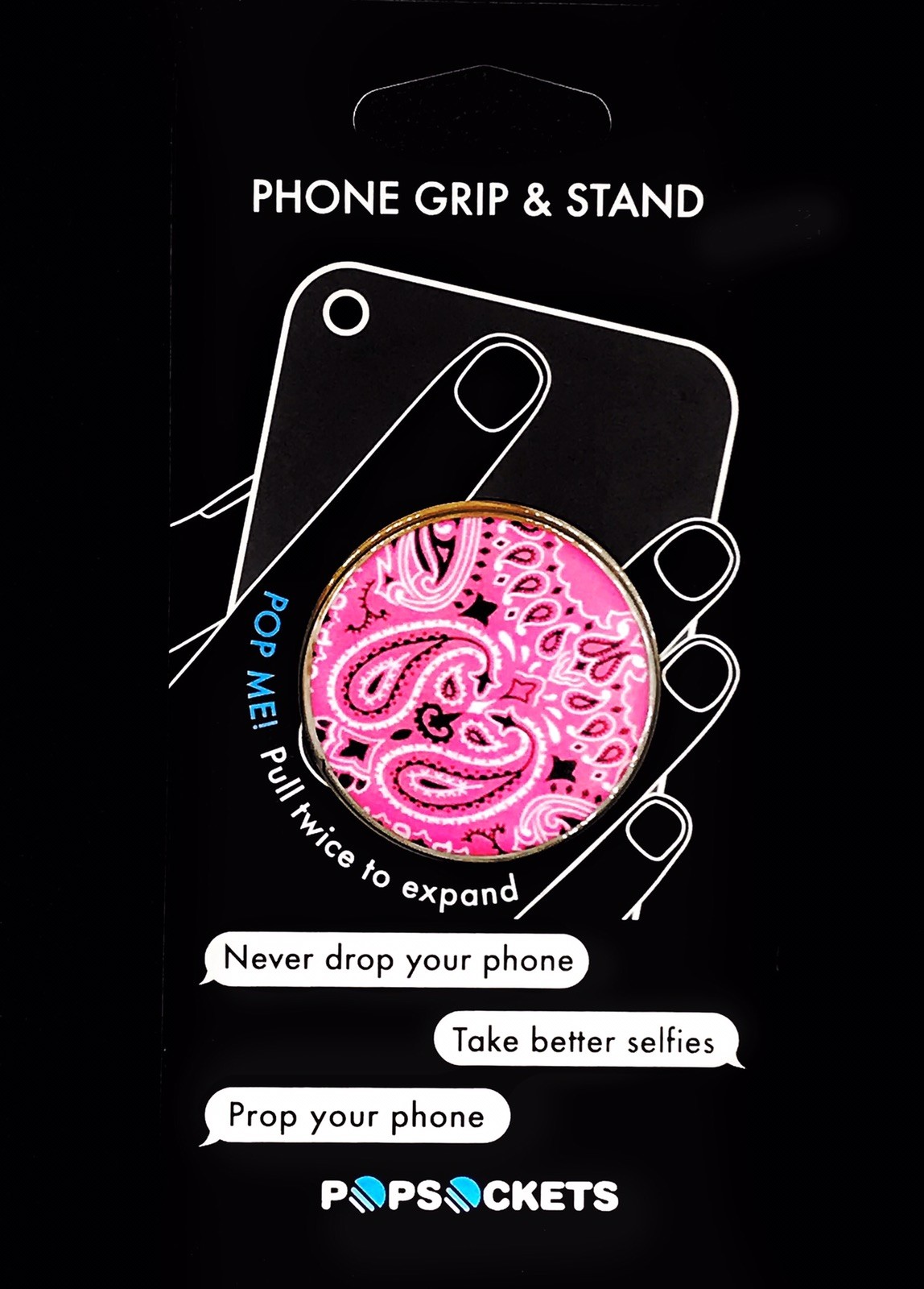 Authentic PopSockets Pink Bandanna PopSocket Pop Socket Phone Holder Grip Stand-image