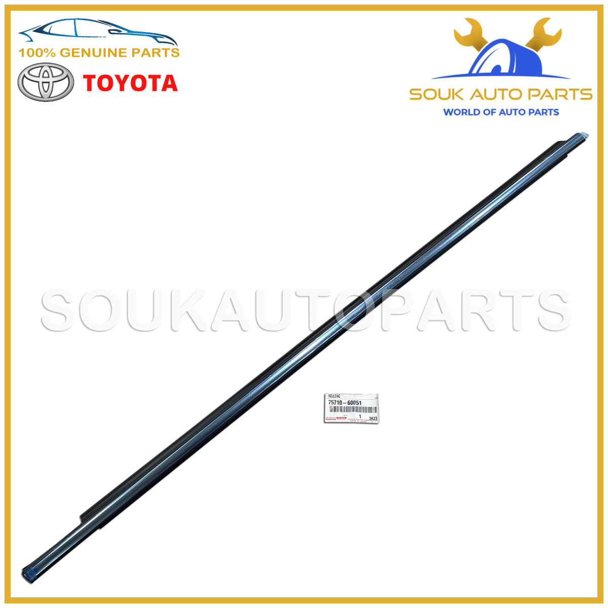 75710-60051 Genuine Toyota MOULDING ASSY, FRONT DOOR BELT, RH