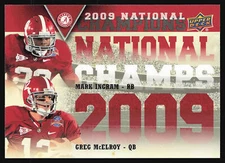 2012 Upper Deck University of Alabama #NCDMI Greg McElroy / Mark Ingram