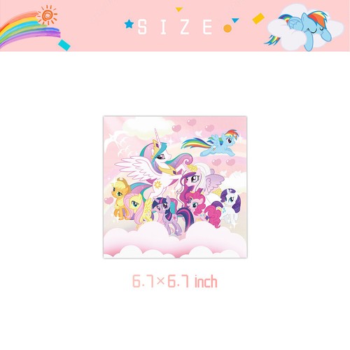 My Little Pony Birthday Party Supplies Set Plates Cups Tablecloth Napkins - Picture 5 of 6