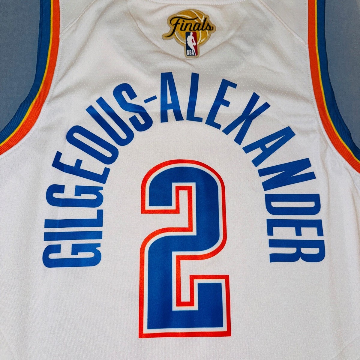 ウェア OKC SGA AU Finals GmaeJersey L SHAI GILGEOUS-ALEXANDER OKC THUNDER NBA FINALS WHITE JERSEY