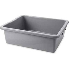 Rubbermaid FG335100GRAY Polyethylene Storage Tote: Gray, Nesting