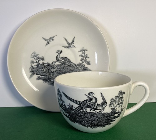 Rare Wedgwood Liverpool Birds Cup Mug And Saucer 64 Excellent Barlaston Mark - Picture 2 of 10