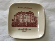 VINTAGE CASTLE HOOK CANELLI CASTELLI DELL'ASTIGIANO ADVERTISING ASHTRAY