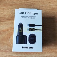45W Dual Port Fast Charging Car Charger 3A USB-C to USB-C Cable S25 S26 S24