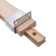 Wooden Drawer Slides 16 Inches Classic Wood Center Guide Track with Slide Glides