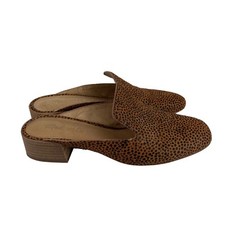 Madewell The Willa Loafer Spotted Calf Hair Slip On Mules Size 7 Brown Black