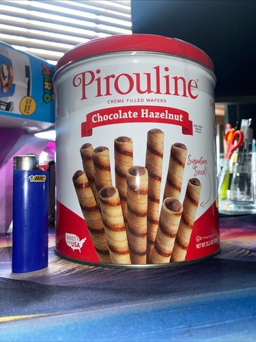 SEALED Jumbo Pirouette Can Chocolate Hazelnut 35.2 Oz Exo: 3/2025 Christmas - Picture 2 of 6