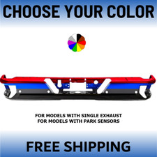 New Choose Your Color Rear Bumper For 2019-2025 Gmc Sierra Chevrolet Silverado