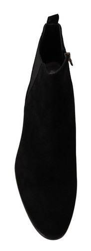 DOLCE & GABBANA Shoes Boots Black Suede Leather Chelsea Mens EU41/ US8 $1400 - Picture 8 of 11