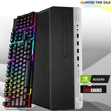 HP Gaming PC Desktop Computer i5 7TH, Up to 64GB RAM, 5TB SSD/HDD,NVIDIA Windows