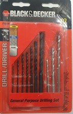 Black & Decker 71-717 Black Oxide & Masonry Drill Bit Set 10pc