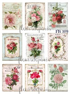Nuevo Shabby Chic Vintage Frances Rosas 9 Pequenas Impresiones En Tela Fb 309 Ebay