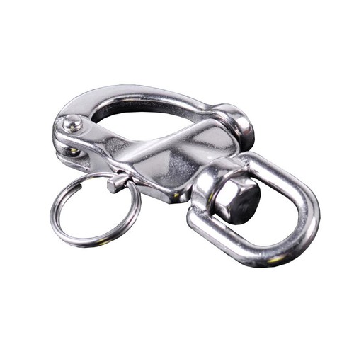 1pcs 70MM Rigging Accessories Stainless Steel Snap Shackle D Ring Swivel Boat - Picture 3 of 7