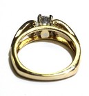 GIA 14k yellow gold .81ct SI1 H round diamond engagement ring 4.7g estate 6.75 — photo 6