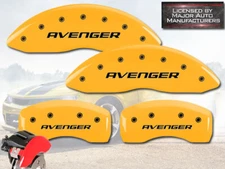 2008-2014 Dodge "Avenger" Front + Rear Yellow MGP Brake Disc Caliper Covers 4pc