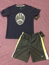 Nike Boys 2-Piece Lot T-shir Navy  Gray Shorts Size 6