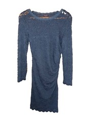Phase Eight Lace Pencil Bodycon Ruched Side Greenish Grey Dress I Womens Size 12