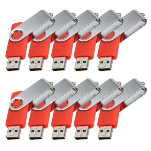 Lot 10 2GB Swivel USB Flash Drive 2G Thumb Memory Pen Key Bulk Pack Wholesale - Picture 1 of 8