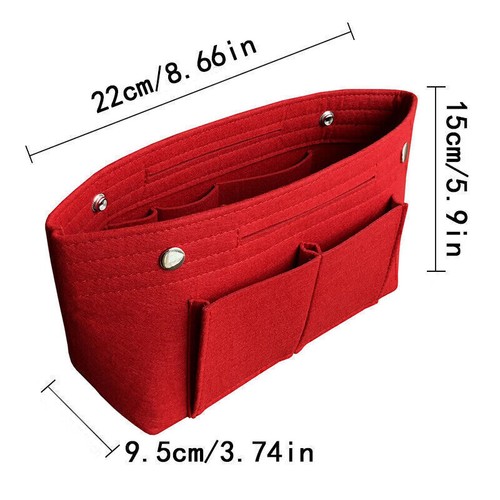 Damen Organizer Filz Innentasche Insert Bag kosmetik Liner Handtasche Taschen - Bild 3 von 14