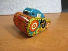 VINTAGE 1940'S MARX TIN LITHO WIND UP TURNOVER US ARMY TANK #5