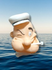 Popeye Bust 7in Hand Painted CLEARANCE