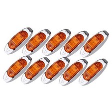 pcs 6LED Amber LED Trailer Marker Light w/Chrome Bezel Side Marker Lights 10