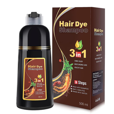 MEIDU Dark Brown Hair Dye Shampoo 3 in 1, Instant Hair Color Shampoo for Women M