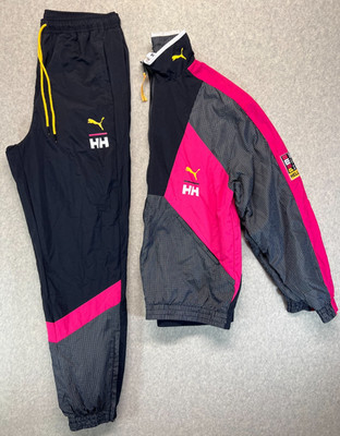 Puma x Helly Hansen Mens Tracksuit Windbreaker Black Pink Tailored For Sport M
