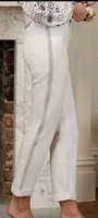 MINT VELVET Dakota off-white/side stripe boyfriend jeans, UK 8 (25 leg) NWOT