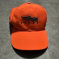 Sitka Blaze Orange Ballistic Cap Adjustable Back Hat Logo Hunting