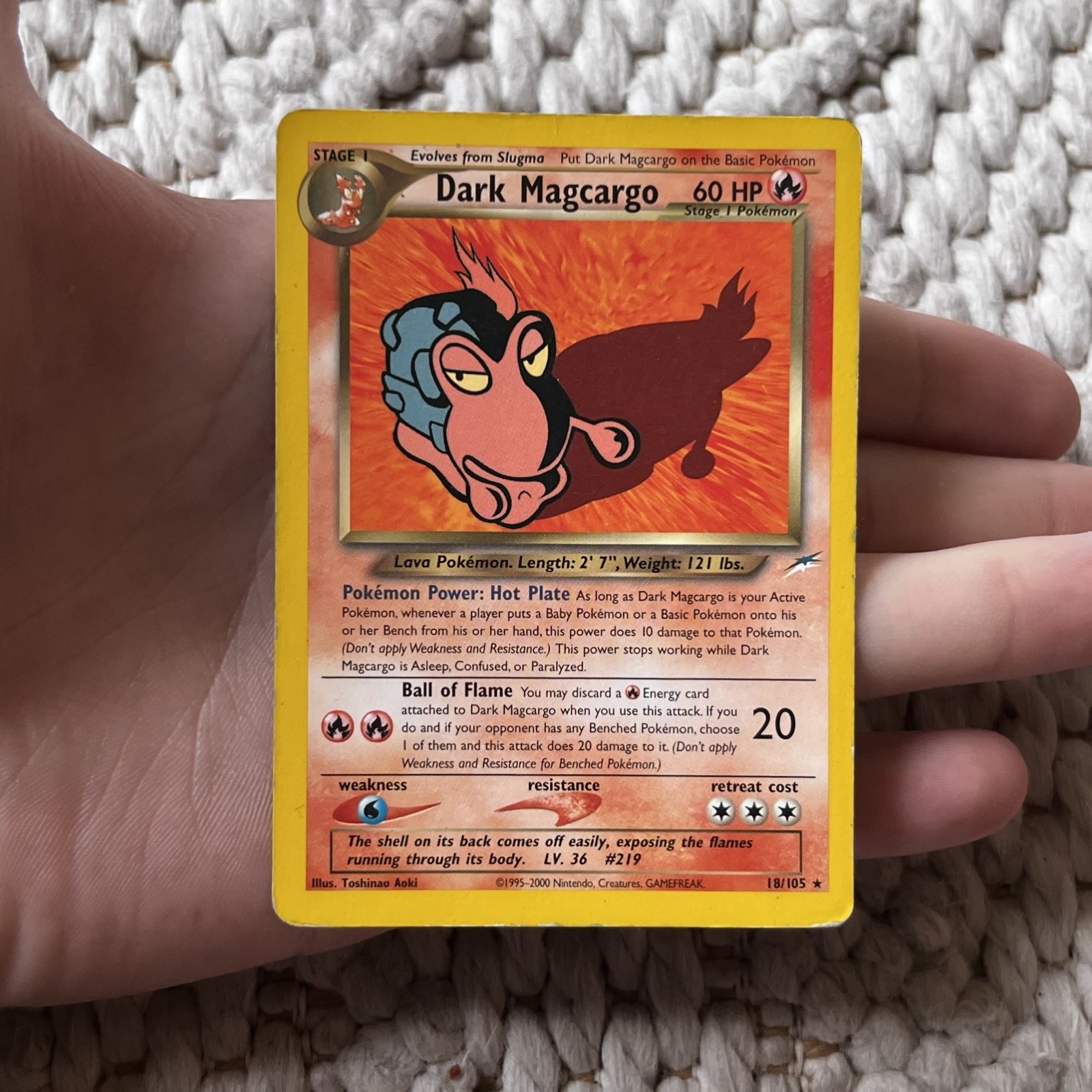 Pokemon TCG Dark Magcargo 18/105 Neo Destiny Regular Rare Eng 2000 LP