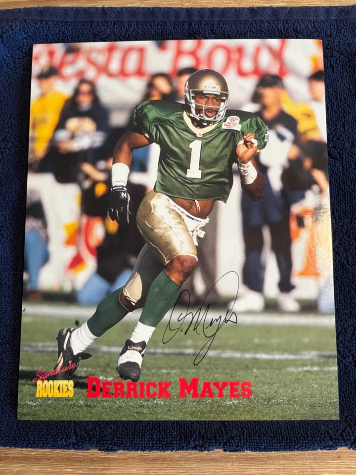 Фотокарта с автографом дебютанта Деррика Мэйса из Нотр-Дама 8x10 - Изображение 2 из 2