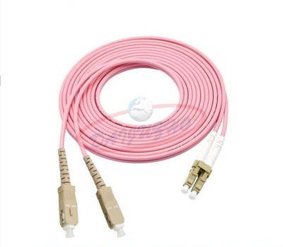 LC to SC UPC Duplex Fiber Cable OM4 Multimode 3.0mm Fiber Optic Patch Cord 1M *t
