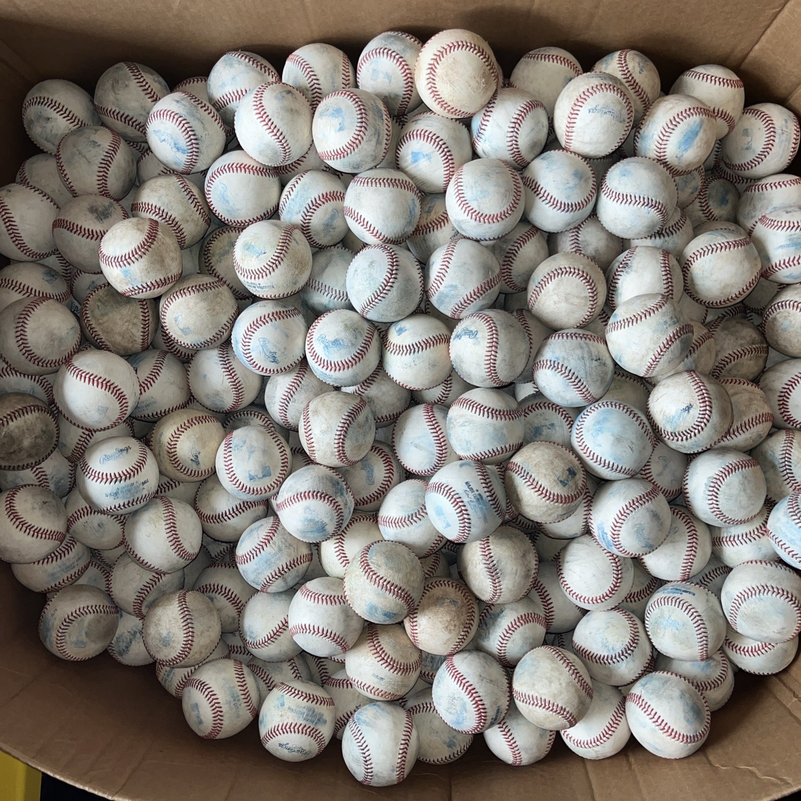 32 MLB Major League Used Baseballs lot Rawlings