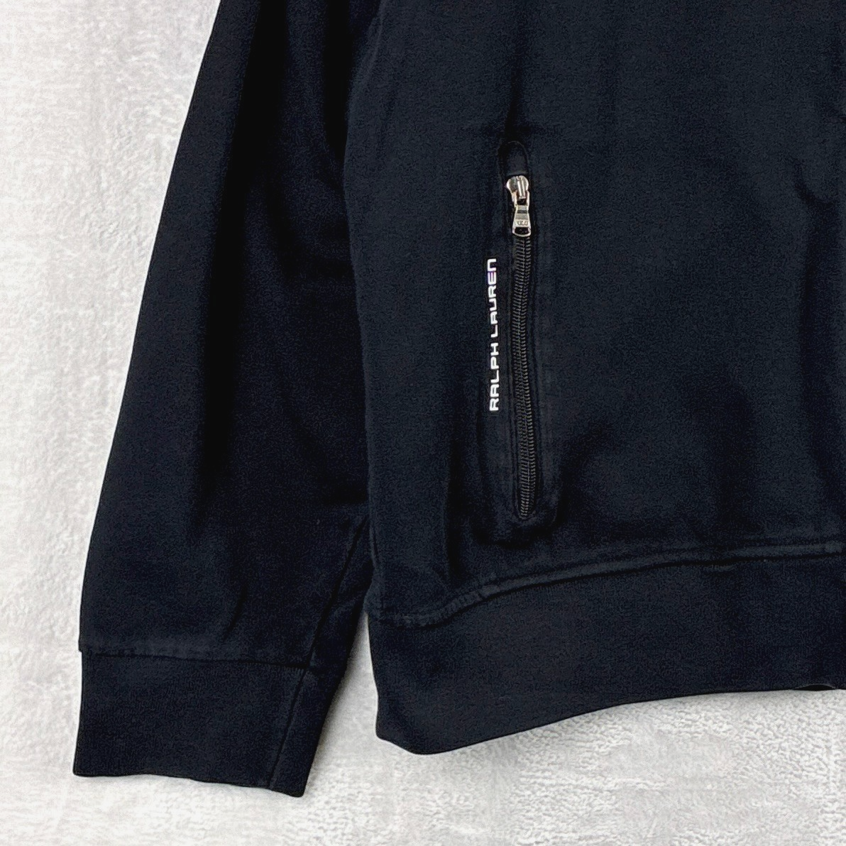 Polo Ralph Lauren Track Jacket Mens XL Full Zip Black White Pony
