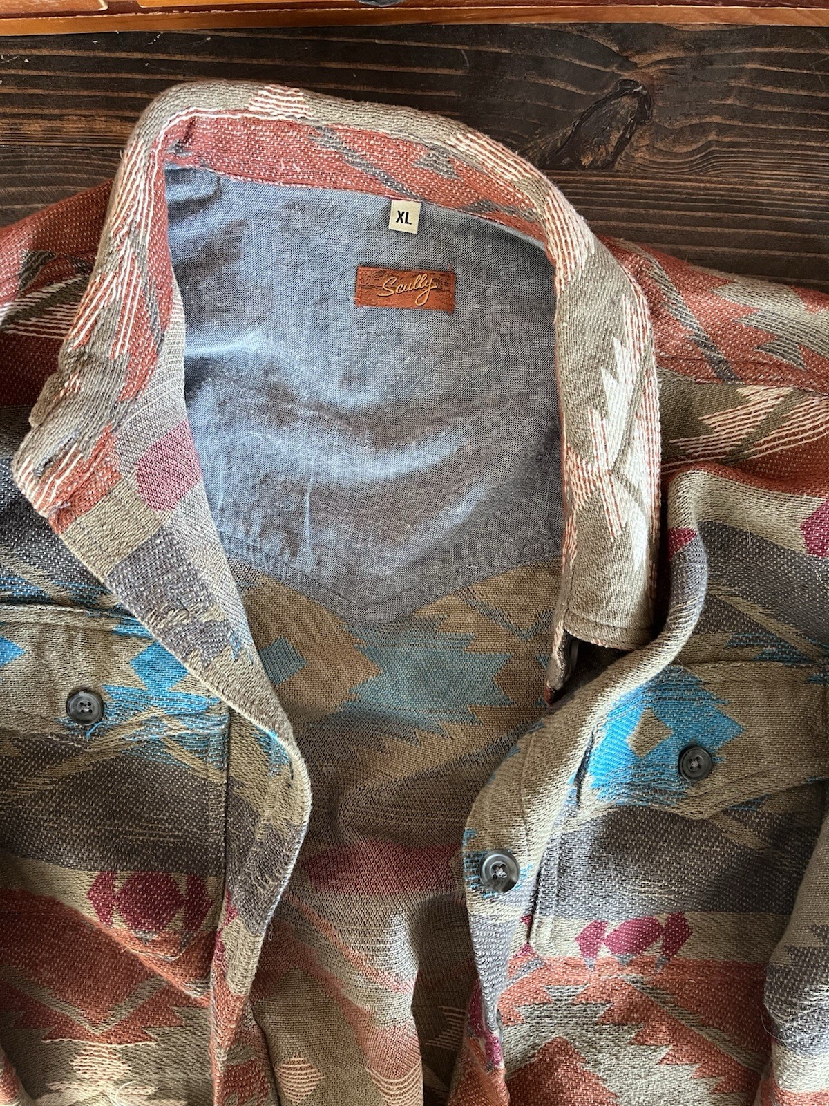 Scully Southwestern Button Shacket Jacket (XL) Wo… - image 4