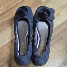 Restricted Womens Ballet Flat Faux Suede Slip...