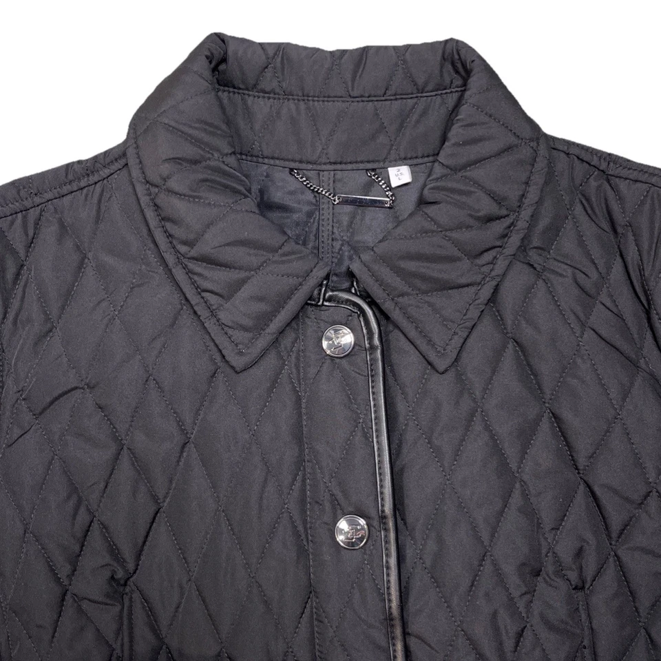 Chaqueta Abrigo Chicos Mujer A Presión Manga Larga Acolchada Negra Talla 2 Grande Foto 4 de 4