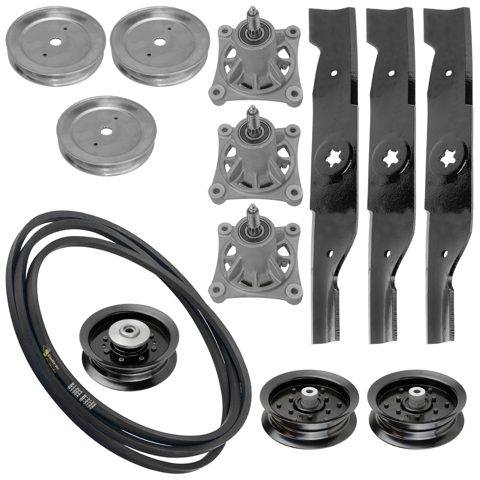 54" Deck Spindle Blade Belt Pulley Rebuild Kit Fits Husqvarna LGT24K54 54" Deck