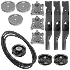 54" Deck Spindle Blade Belt Pulley Rebuild Kit Fits Husqvarna LGT24K54 54" Deck