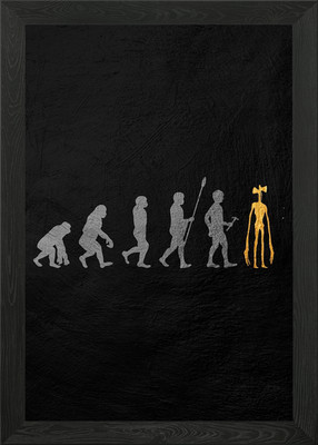 Sirenenkopf Evolution gerahmtes Wandbild Poster Leinwanddruck Bild