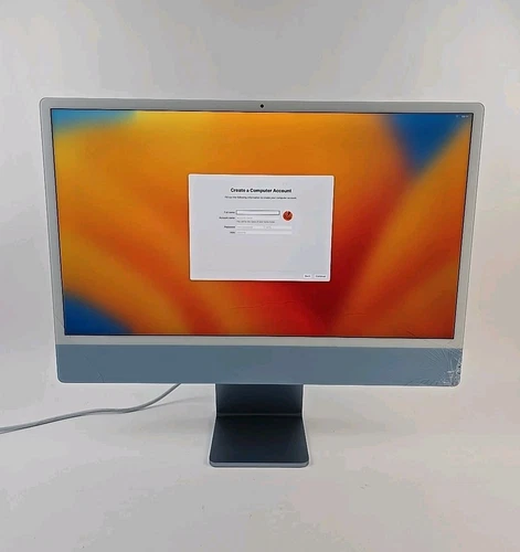 Apple iMac 24" (256GB SSD, M1, 3.2GHz, 8GB, 8-Core GPU) Blue - MGPK3LL/A - Read