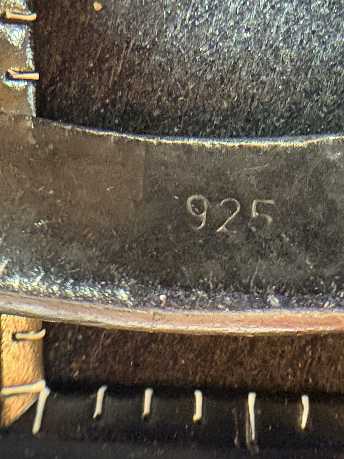 925 Sterling Silver Electroform Bangle Bracelet - image 8